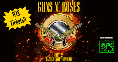 RockHits 92.3 Guns N’ Roses Ticket Giveaway