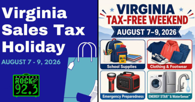 Virginia Sales Tax Holiday August 7-9